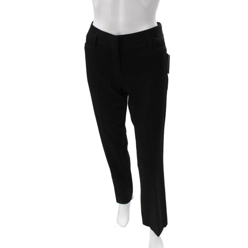 Amanda + Chelsea Women Black Striped Dress Pants Size 4